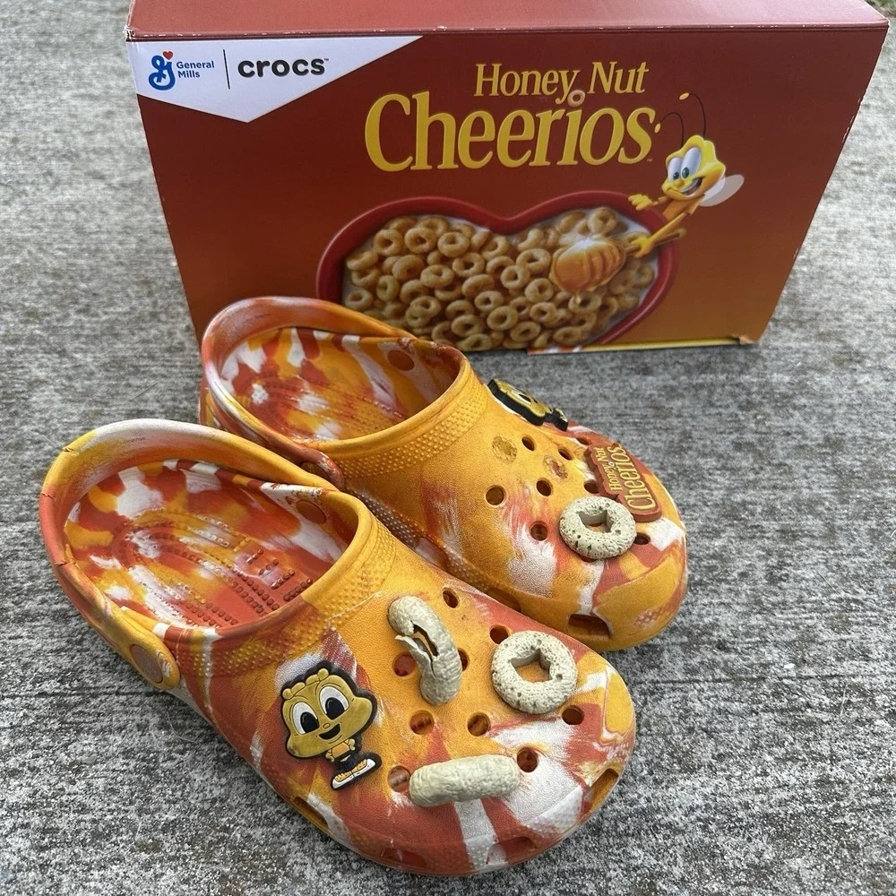 Crocs X Honey Nut Cheerios Classic Clog Kids Size 3 Limited Edition Collab